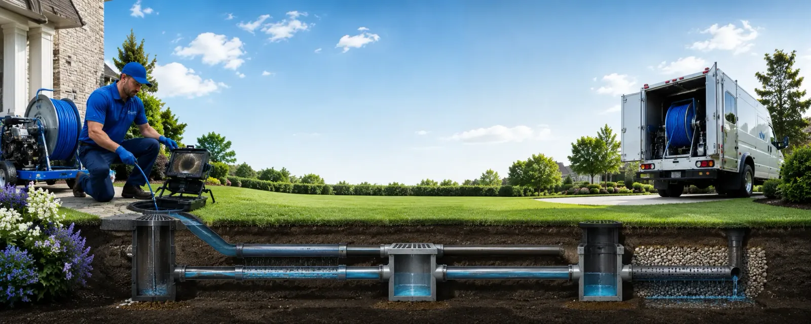 Outdoor drain cleaning information for Layland, WV